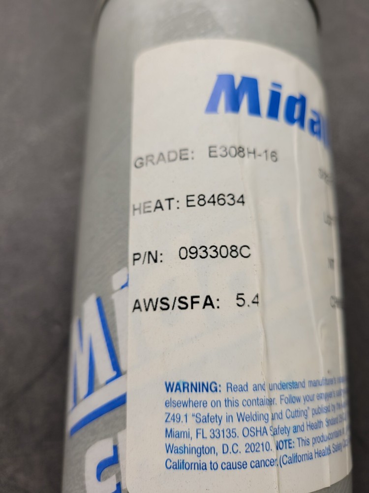 Midalloy E308H-16 Chromax. Case of 6 ea.