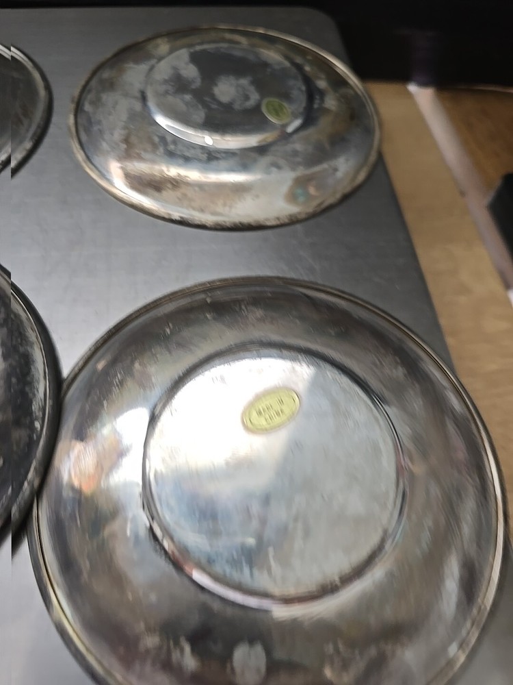 Vintage Silverplate Coaster Set 6 Pcs 4 inches