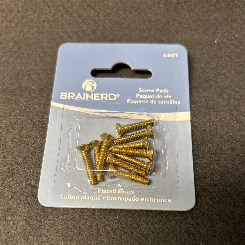 Wall Plate Screw Pack Plated Brass