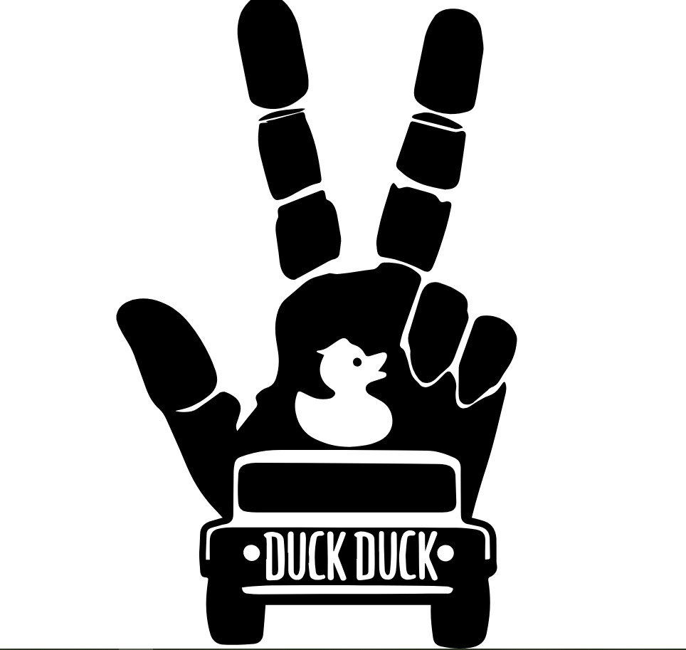 Duck Duck Jeep Wave Vinyl Decal Sticker