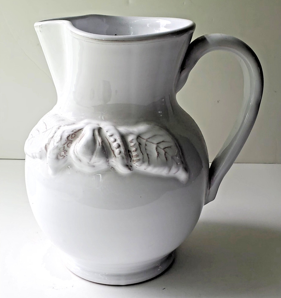 White Ceramic 8.25" Pitcher Made in Italy