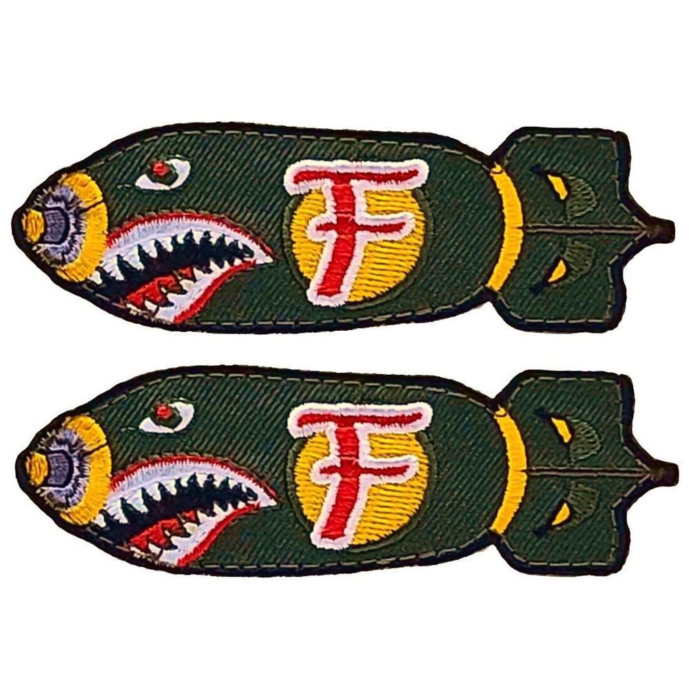 F Bomb Embroidered Tactical Morale Patch  |2PC HOOK BACKING  3.5"x1"
