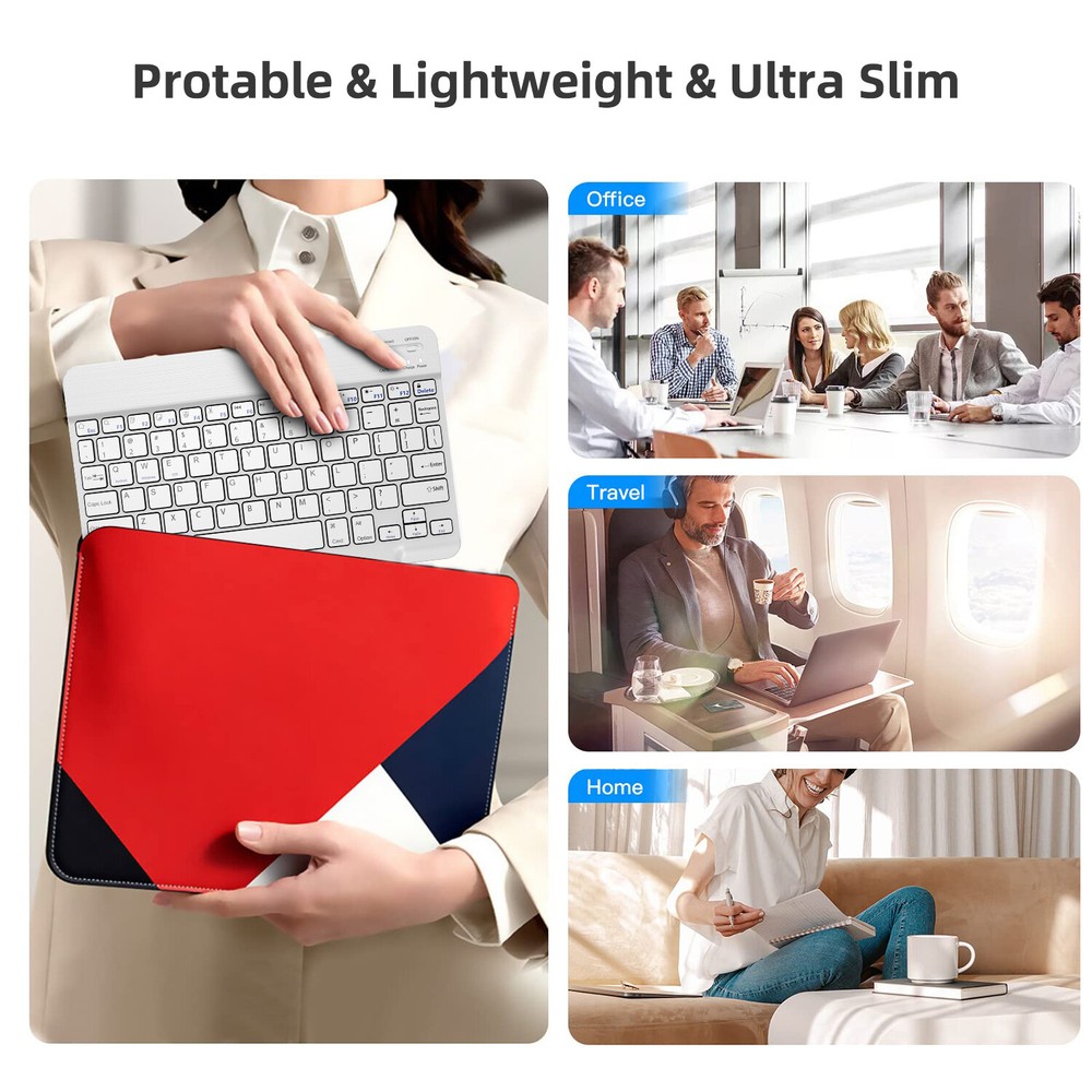 Slim Mini Wireless Keyboard Bluetooth/ Mouse For PC Laptop Mac iOS iPhone Tablet