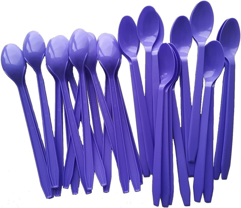 ark 50pc Extra Long Plastic ple Spoons, Ice Cre Spoons Dert