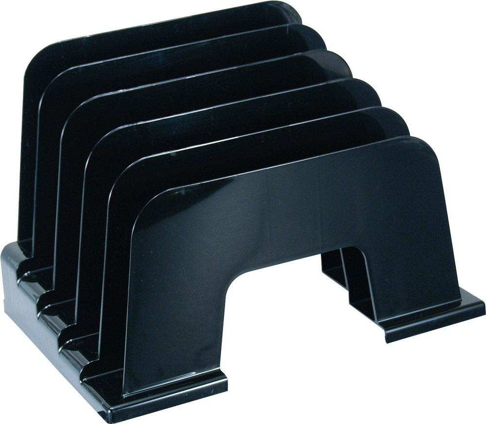 Incline Sorter, 5 Compartments, Black (21232)