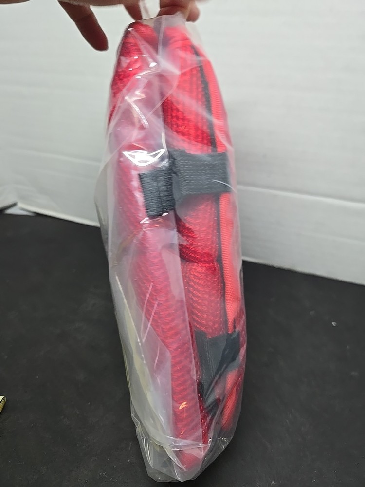 Soft Fabric Dog Cone Collar, Protective Wound Red-Medium. New