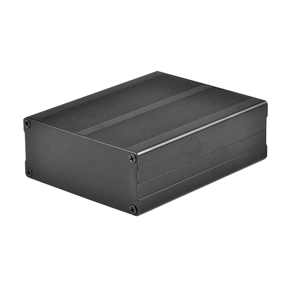Eightwood Aluminum Electronic Project Box Enclosure Split Body Case DIY black