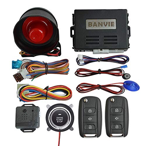 Car Alarm System with Remote Start kit & Push to Engine Start 2.with siren