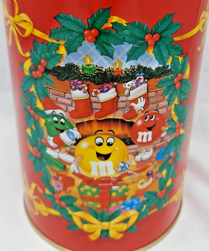 Vtg M&M/Mars Christmas Tin 1993 4x7"