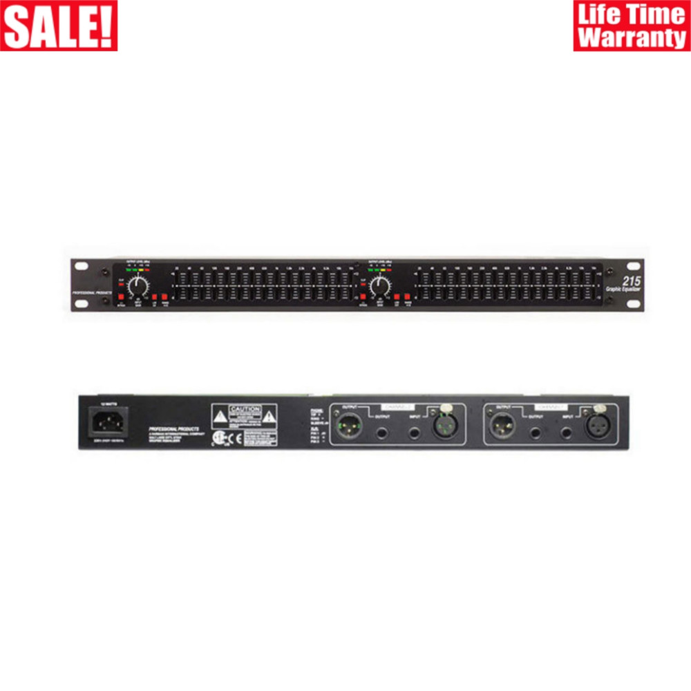 215 Dual Channel 15-Band Equalizer Stage Performance/KTV Audio Equalizer