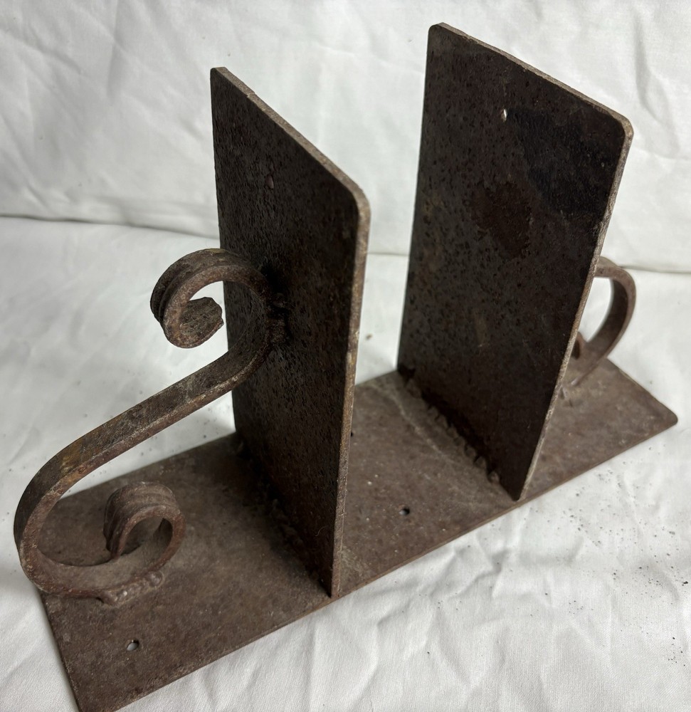 Antique Cast Iron Double Scroll Post Base / Topper Bracket 3.5” Post Opening