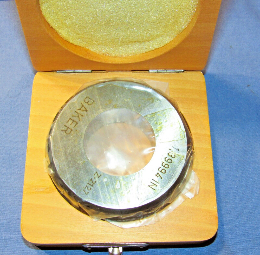 New Baker 1.39994” Setting Ring Bore Gage Internal Micrometer Master Standard