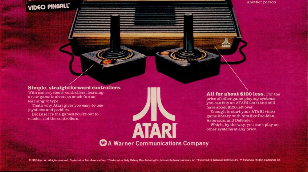 1982 Atari 2600 home video game console Vintage Print Ad (L16)