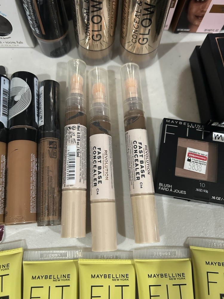 Lot of (100) Assorted Medium, Dark, Deep Makeup Products
