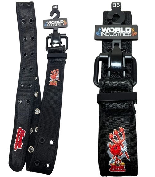 World Industries Double Prong Belt in Sizes 32-42, New With Tags