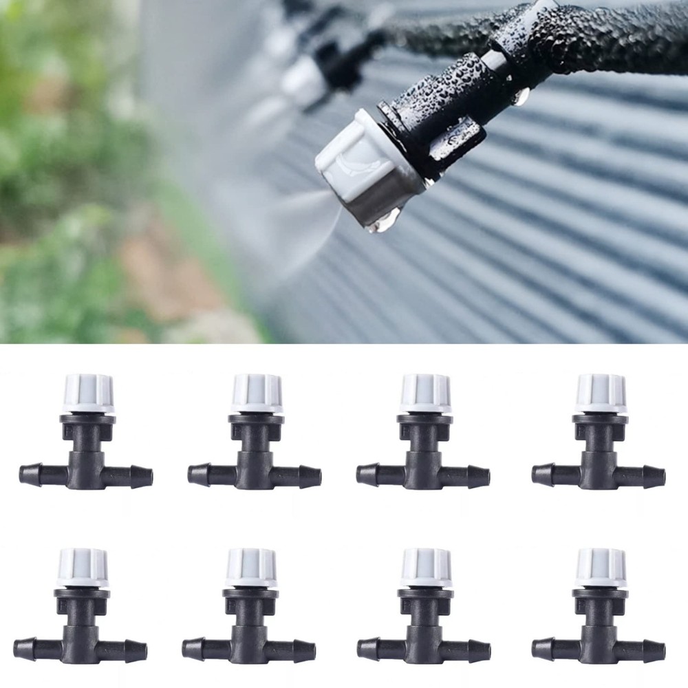 50pcs Micro Spray Irrigation Drippers,Three-Way Integrated Atomizing Nozzle, ...