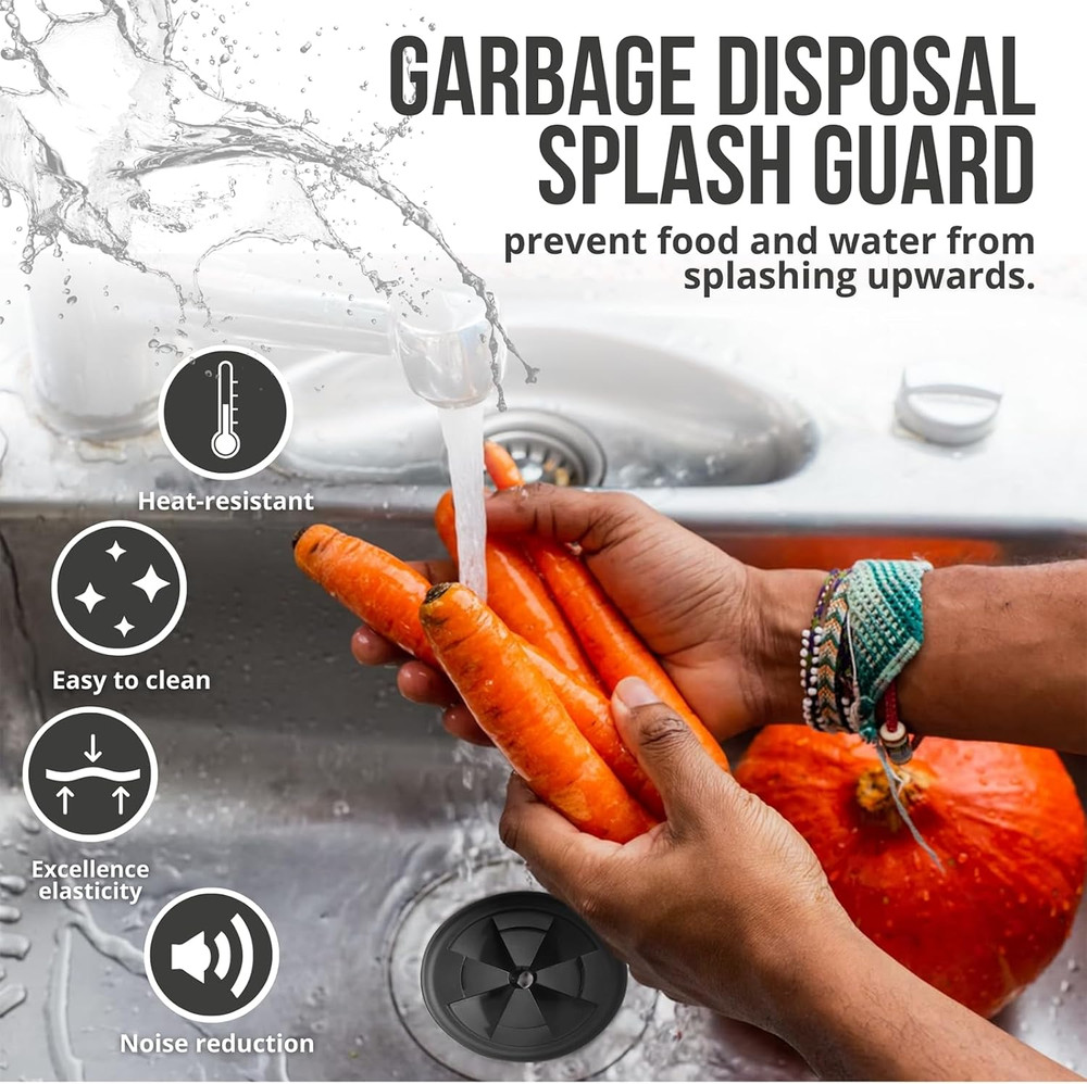 (2-Pack) Garbage Disposal Rubber Drain Insert - 3 3/8" Garbage Disposal Splash G