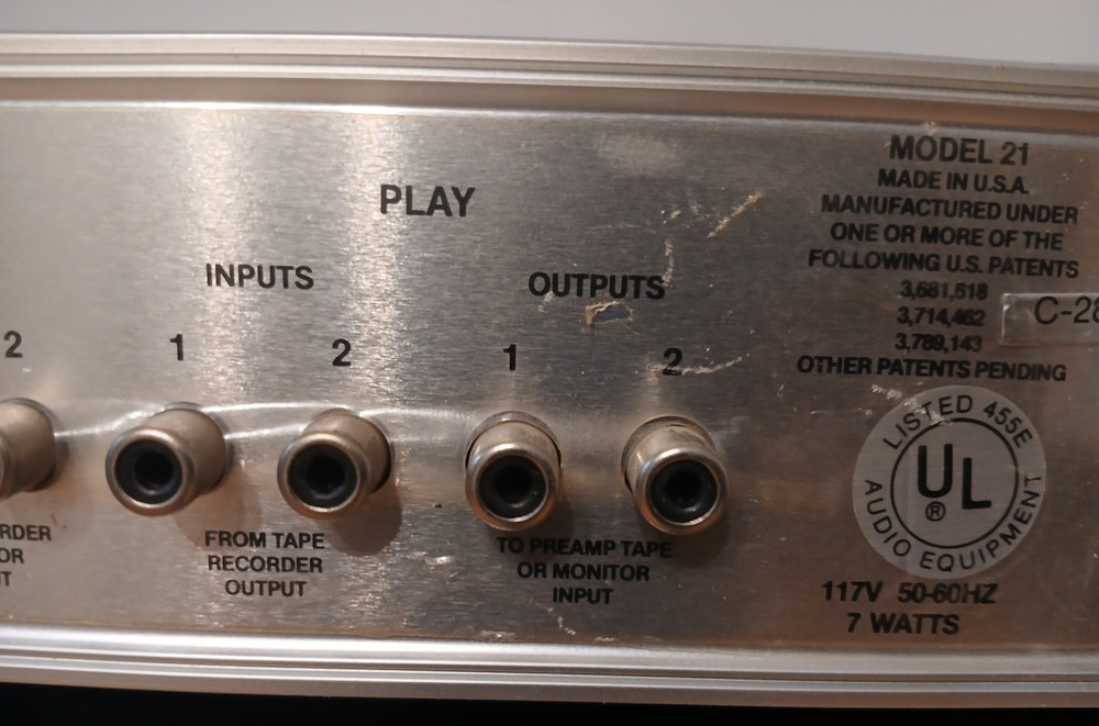 VTG DBX 21 Disc/Tape Decoder Noise Reduction (ONE OWNER)-TESTED & WORKING-S. Vid