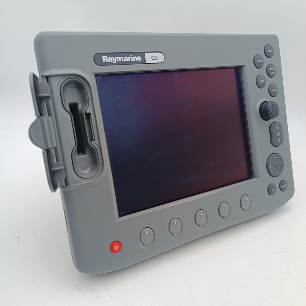 Raymarine C80 Chartplotter GPS Fishfinder Radar 8.4" LCD Display Cable PERFECT!