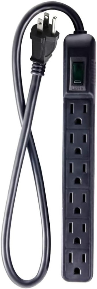 Compact 6 Outlet Mountable Surge Protector – Safeguard Your Electronics in Style