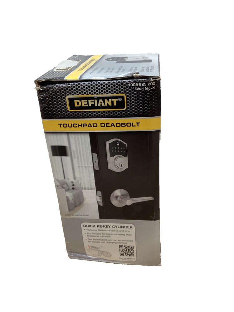 DEFIANT Electronic TouchPad Deadbolt Satin Nickel 10 user codes