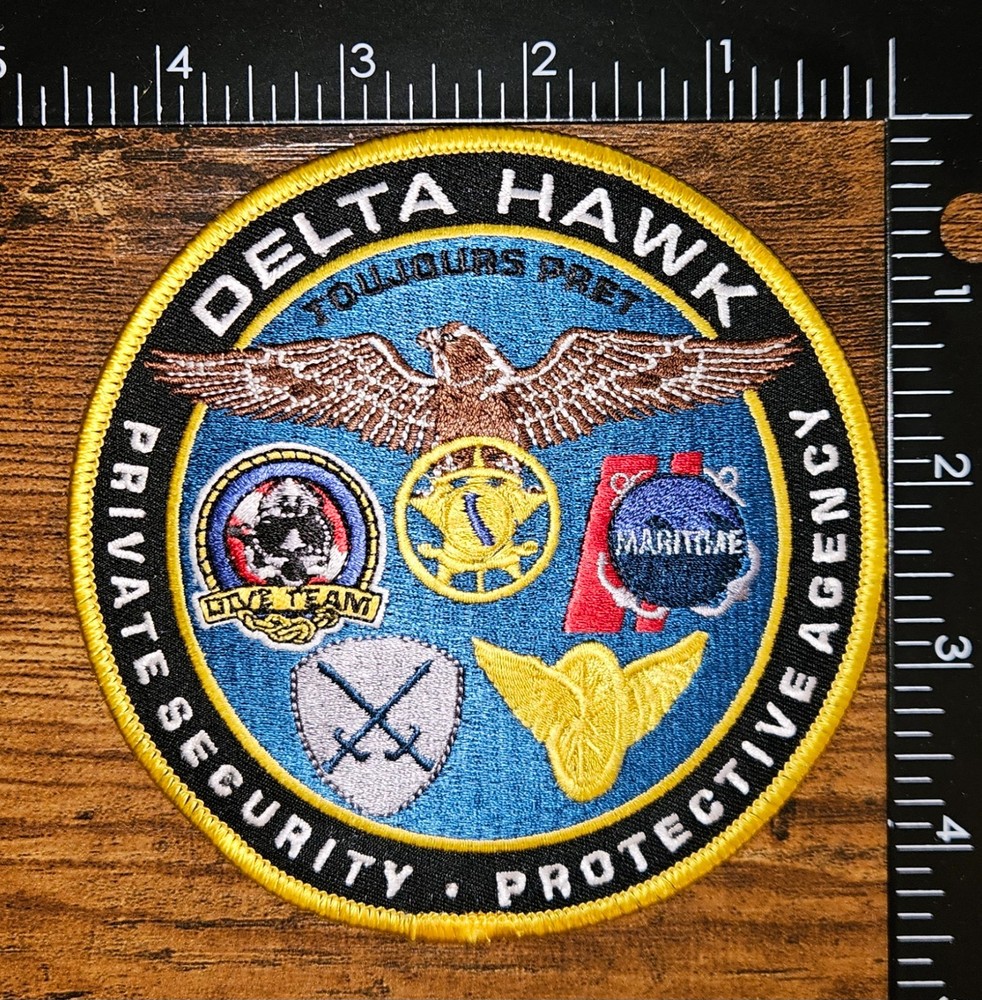 Delta Hawk Private Security Protective Agency Military Services Patch