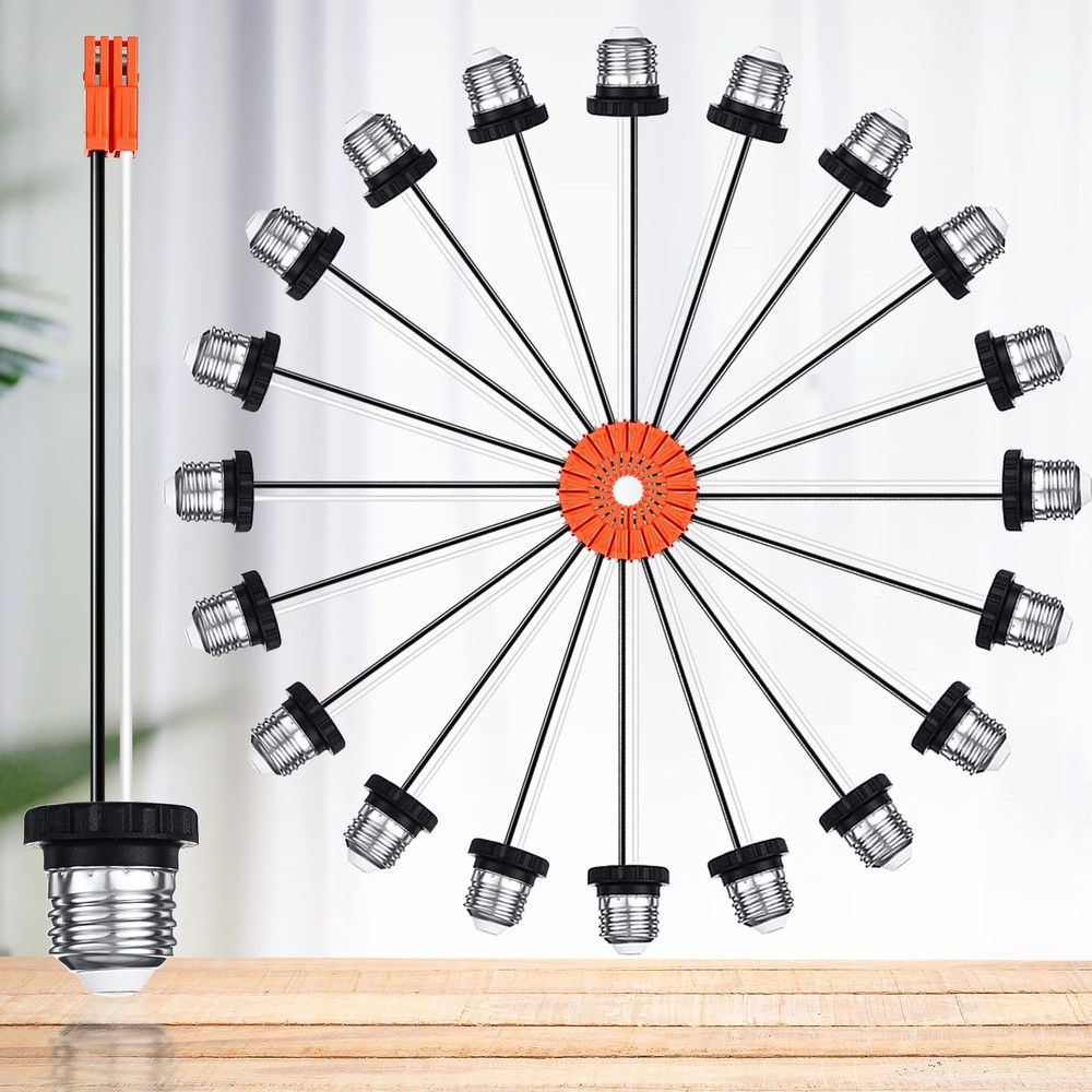 20 Pcs E26 Socket Adapter for LED Recessed Lights, Medium Base Pigtail