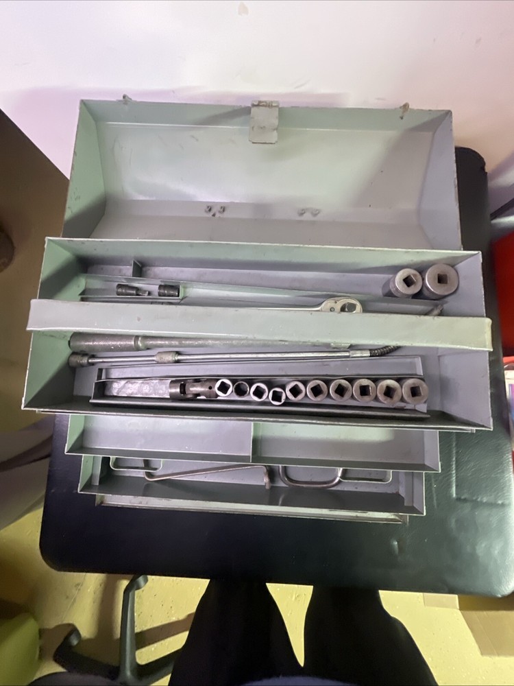 Vintage Snap On Tool Box With Misc. 20 Pc. Socket Tool Set