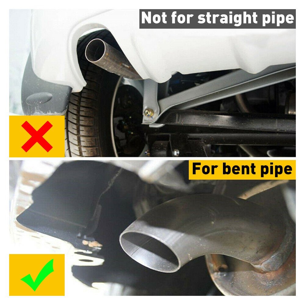 Car Rear Exhaust Pipe Tail Muffler Tip Auto Accessories Replace Kit Blue Silver