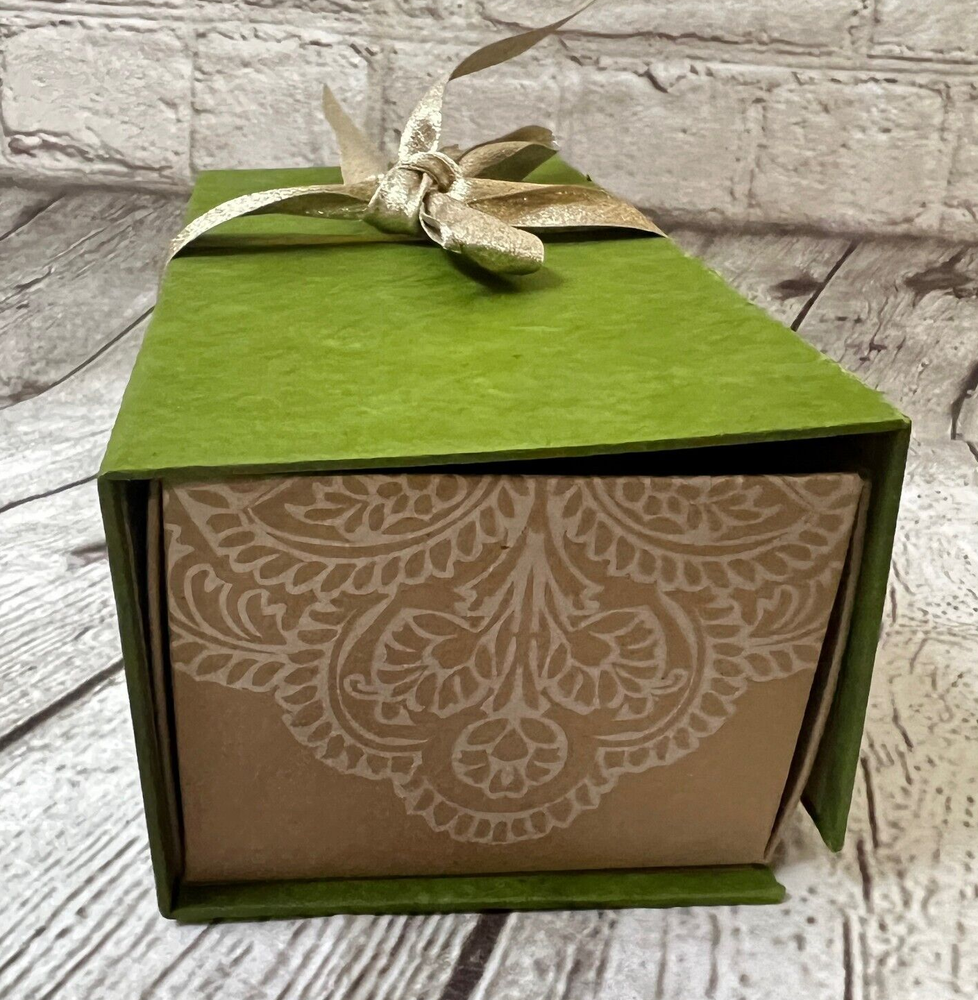Aveda Foldable Carton Gift Box With Ribbon- (New)-LARGE