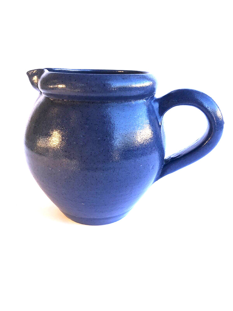 Devica Gres de Viana Portugal Handmade Blue Stoneware Pitcher  18oz