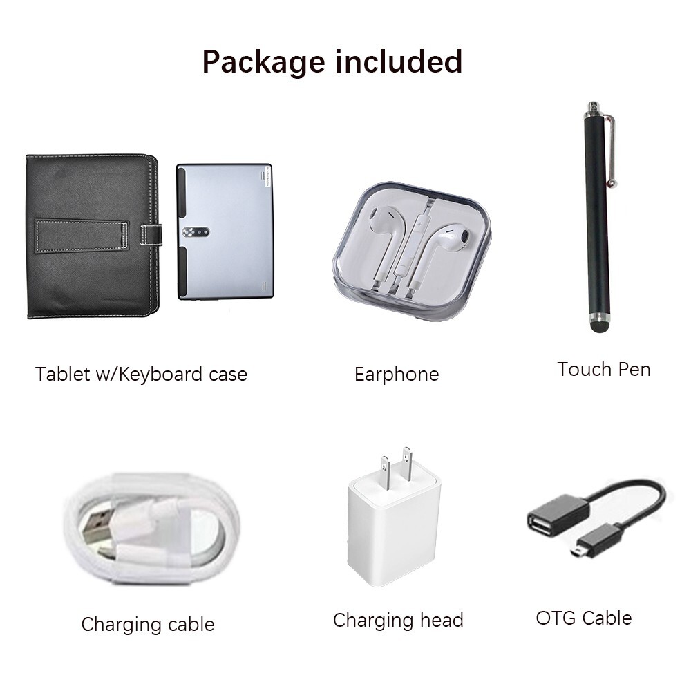 Android 10 Ten Core 8 Inch HD Game Tablet Computer PC GPS Wifi Bundle Keyboard