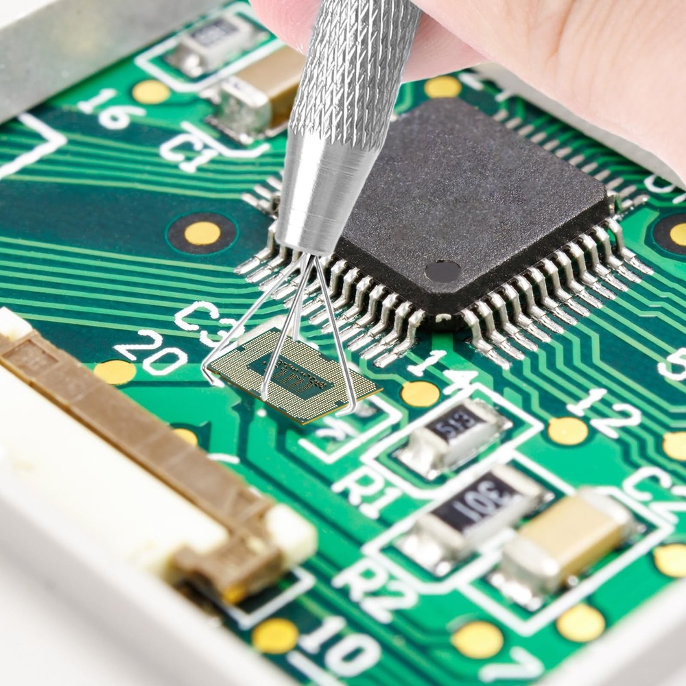 cobee 2 Pcs Piercing Ball Grabber Tool, Changing Tools Silver+Pink