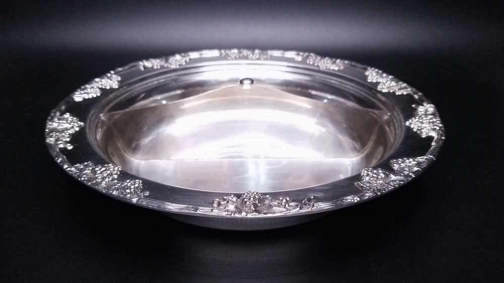 Mid Century Excelsior Silver Plated Oval Divided Serving Dish|Modern Farmhouse