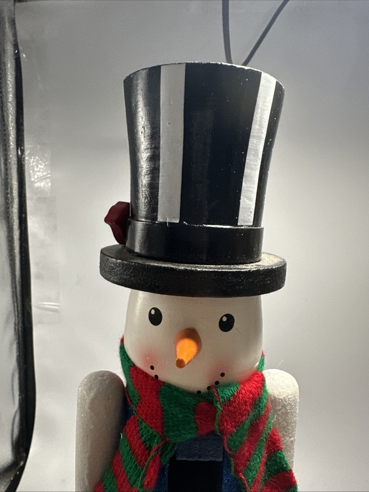 #F8- Wooden Snowman Nut Cracker With Chalk Board