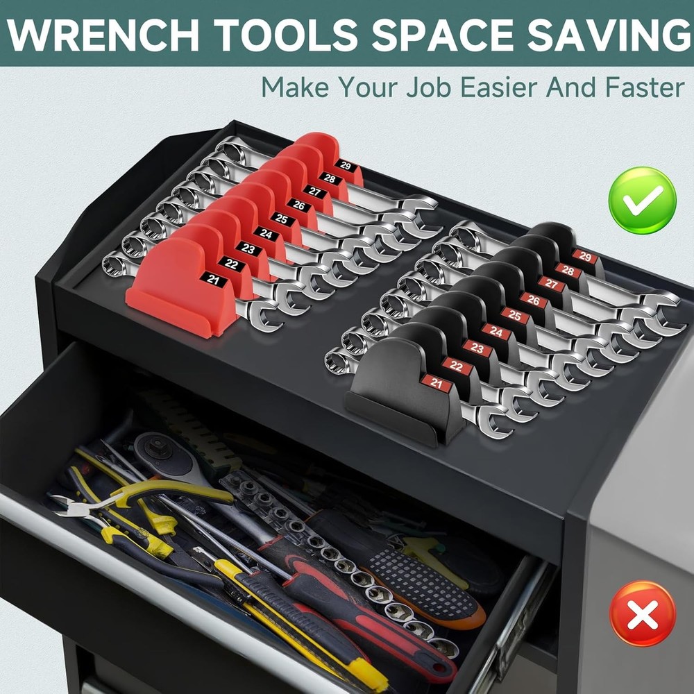 48PCS Tool Magnetic Wrench Organizer,Customizable Magnet Modular Tool Organizer