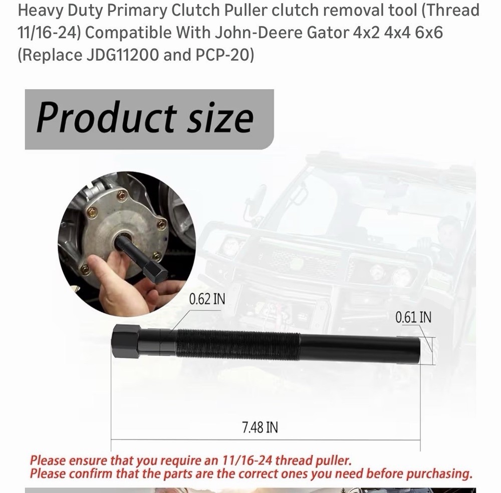 Heavy Duty Primary Clutch Puller clutch removal tool. C1