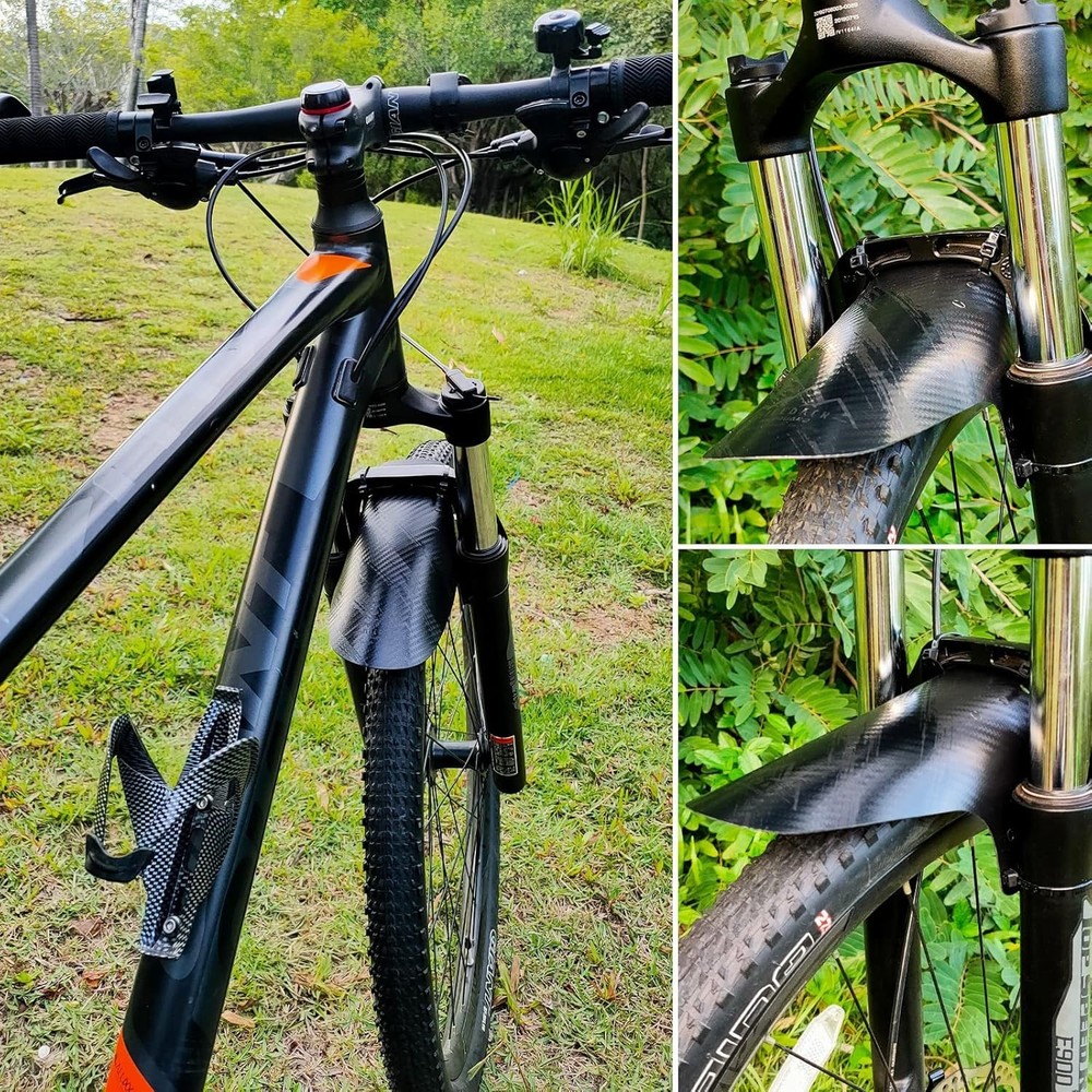 Lightweight Adjustable MTB Mud Guards for Complete Dirt Protection