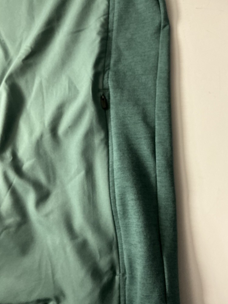 Puma Men's Pullover Jacket Green Long Sleeve Size Medium Pockets