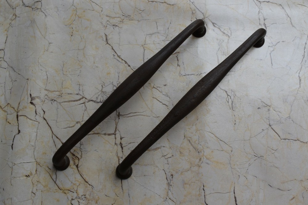 Vintage Handmade iron door cabinet screen Gate handles pull rustic 2 pcs