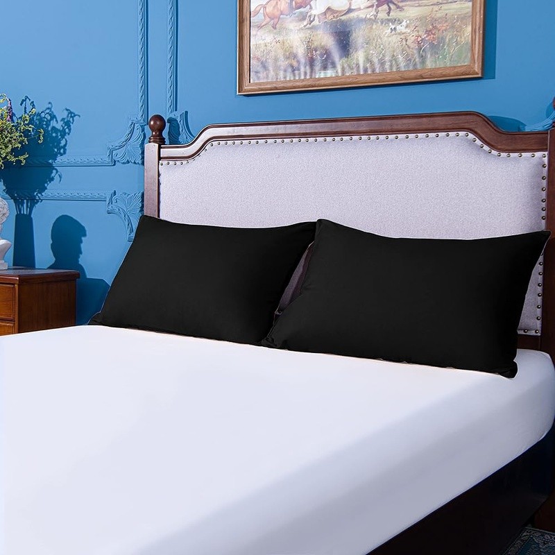 Queen Size Microfiber Pillowcases Soft Breathable Envelope Closure Home Use