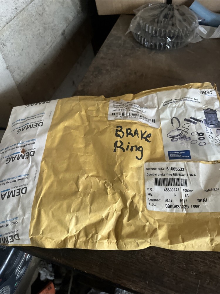 NOS Demag Conical Brake Ring 61665533