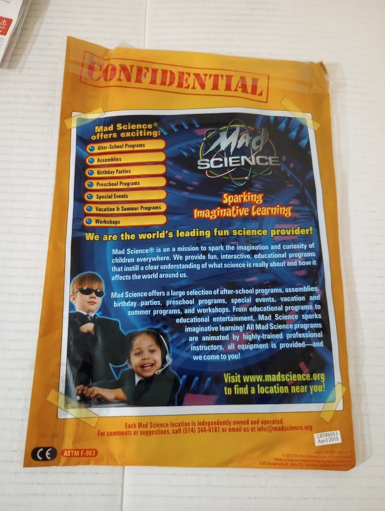 Lot Of 5 Mad Science Kits