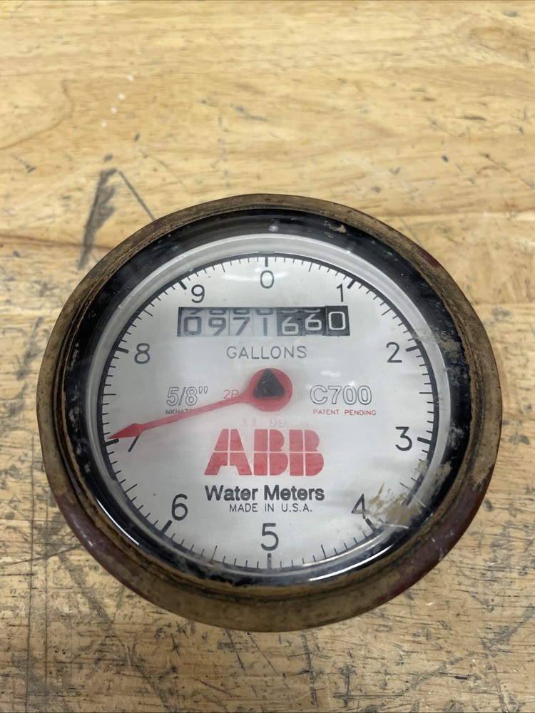 ABB C700 Positive Displacement Water Meter Untested 5/8"