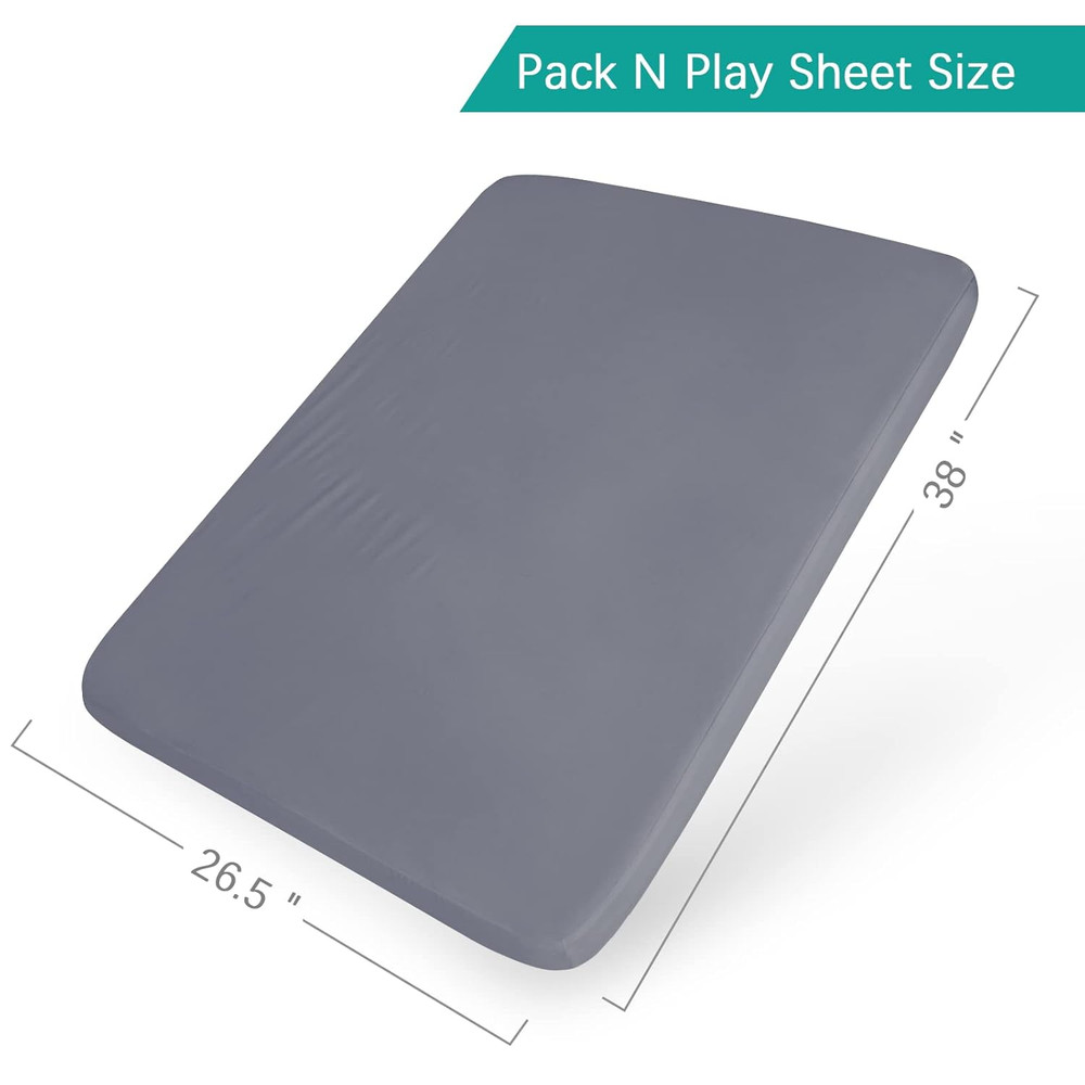 Pack and Play Sheets Fitted, 2 Pack Pack and Play Sheet Fits for Graco Pack N Pl