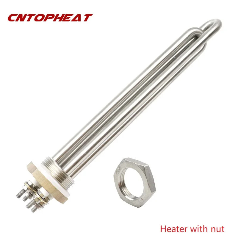 48V 3000W DC Water Heater SUS304 DN25 Immersion Heating Element 1" BSP Tubular