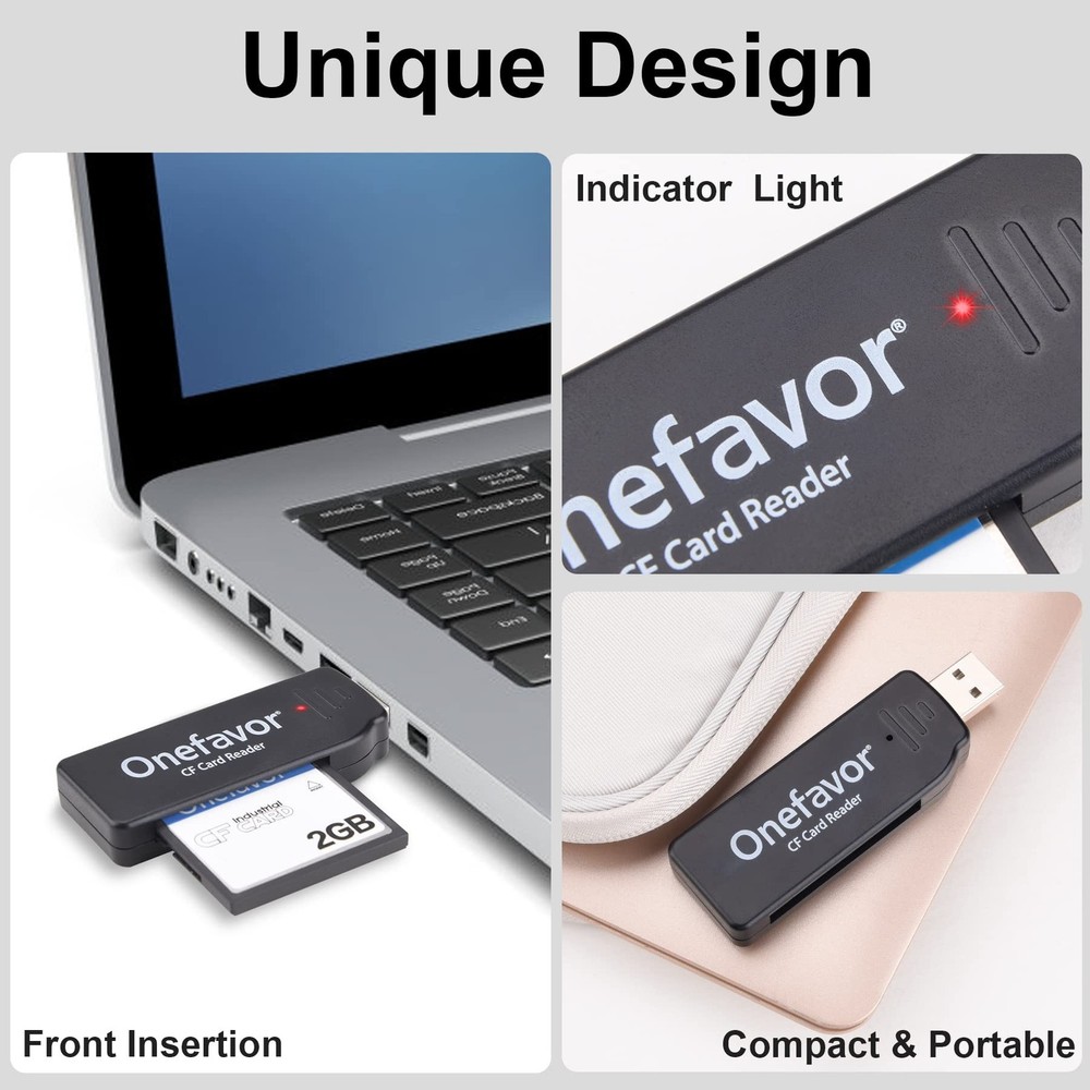 CF Card Reader, Compact Flash Memory Card Reader, CompactFlash Cards USB Read...