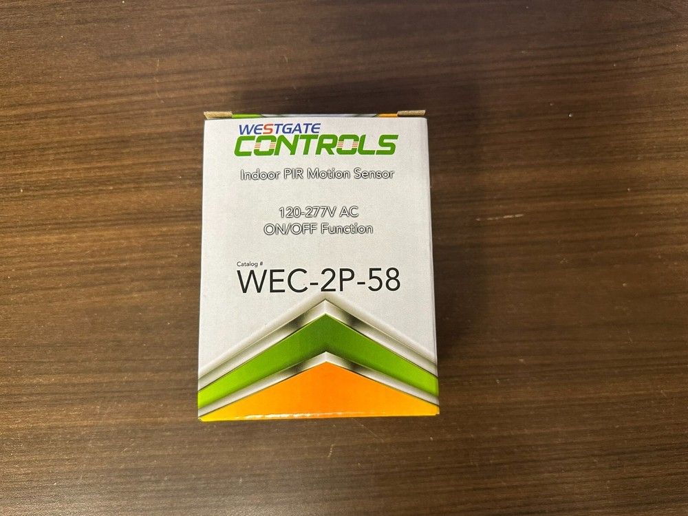 WEC-2P-58 Indoor PIR Motion Sensor 120-277V AC ON/OFF Function
