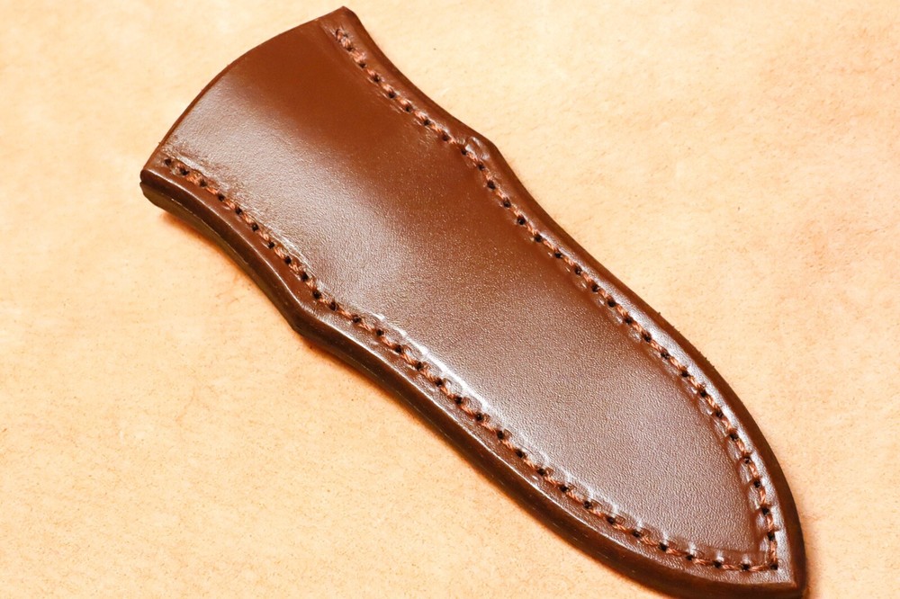 Custom Leather Boot Leg Sheath w/clip (measures 7" x 2 1/4")