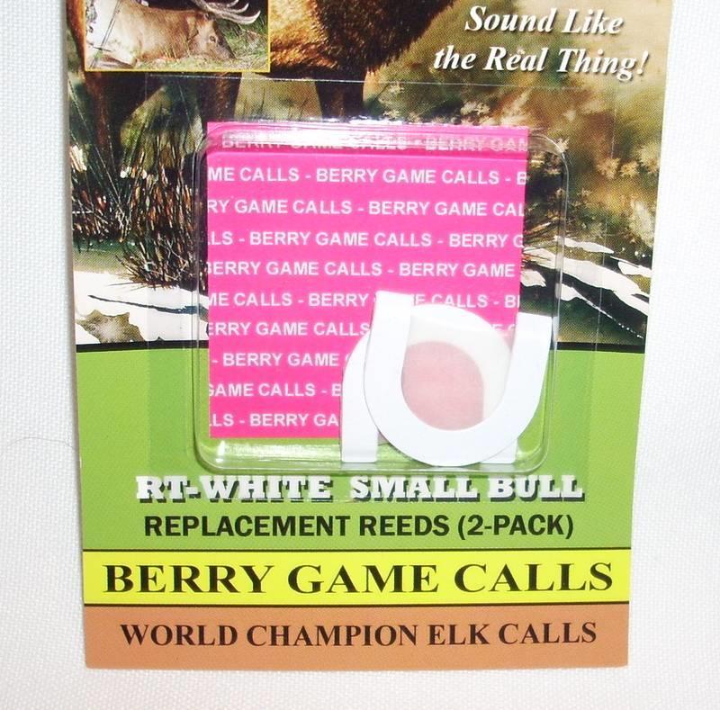 Package of 2 Berry Thunder Bugle Elk Game Call Replacement Reeds RT-White Thin
